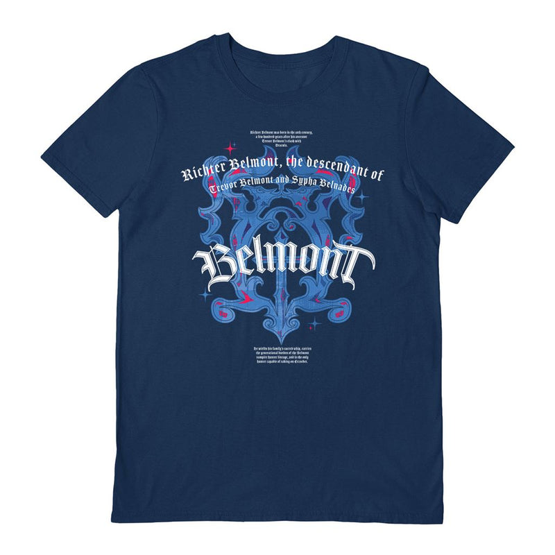 CASTLEVANIA (BELMONT) NAVY BLUE UNISEX T-SHIRT SMALL
