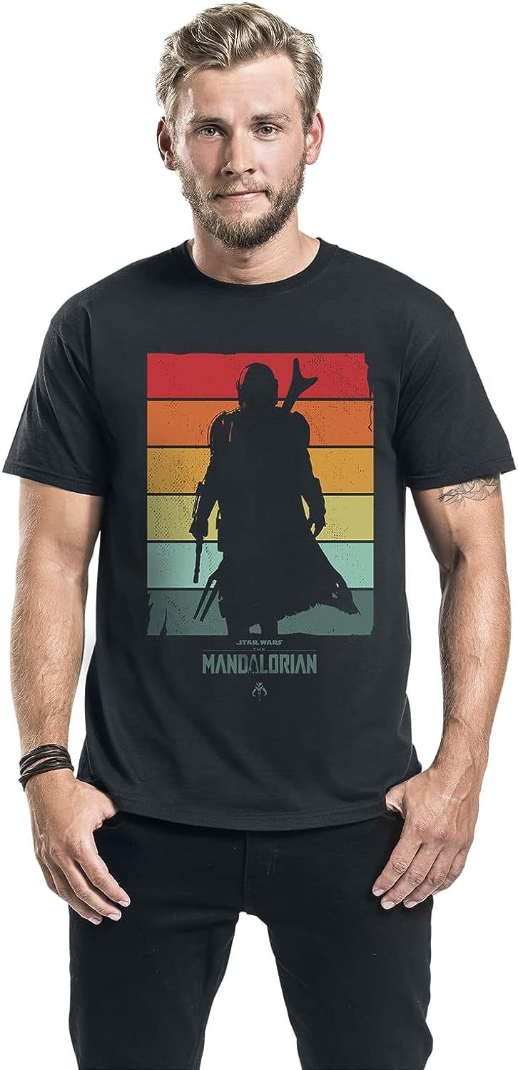 Star Wars: The Mandalorian Spectrum Men's T-Shirt Black Large