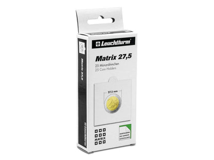 Individual Self-Adhesive Coin Holders Holds coins up to 27.5mm (pk of 25)