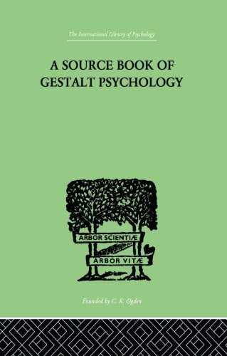 A Source Book Of Gestalt Psychology