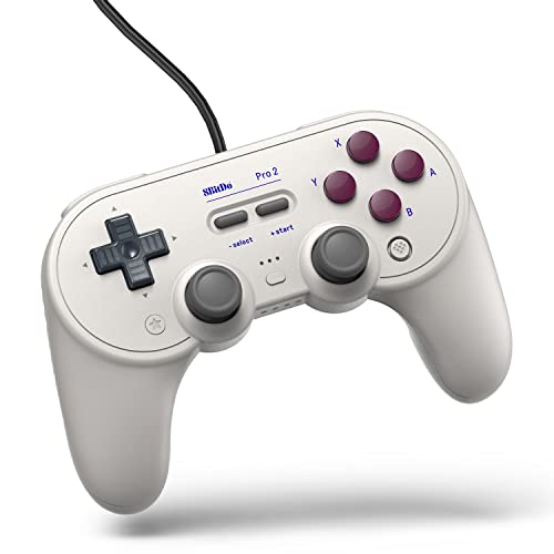 8Bitdo Pro 2 Wired USB Controller for Switch, PC, Android, Steam & Raspberry Pi (G Classic Edition) (Nintendo Switch)