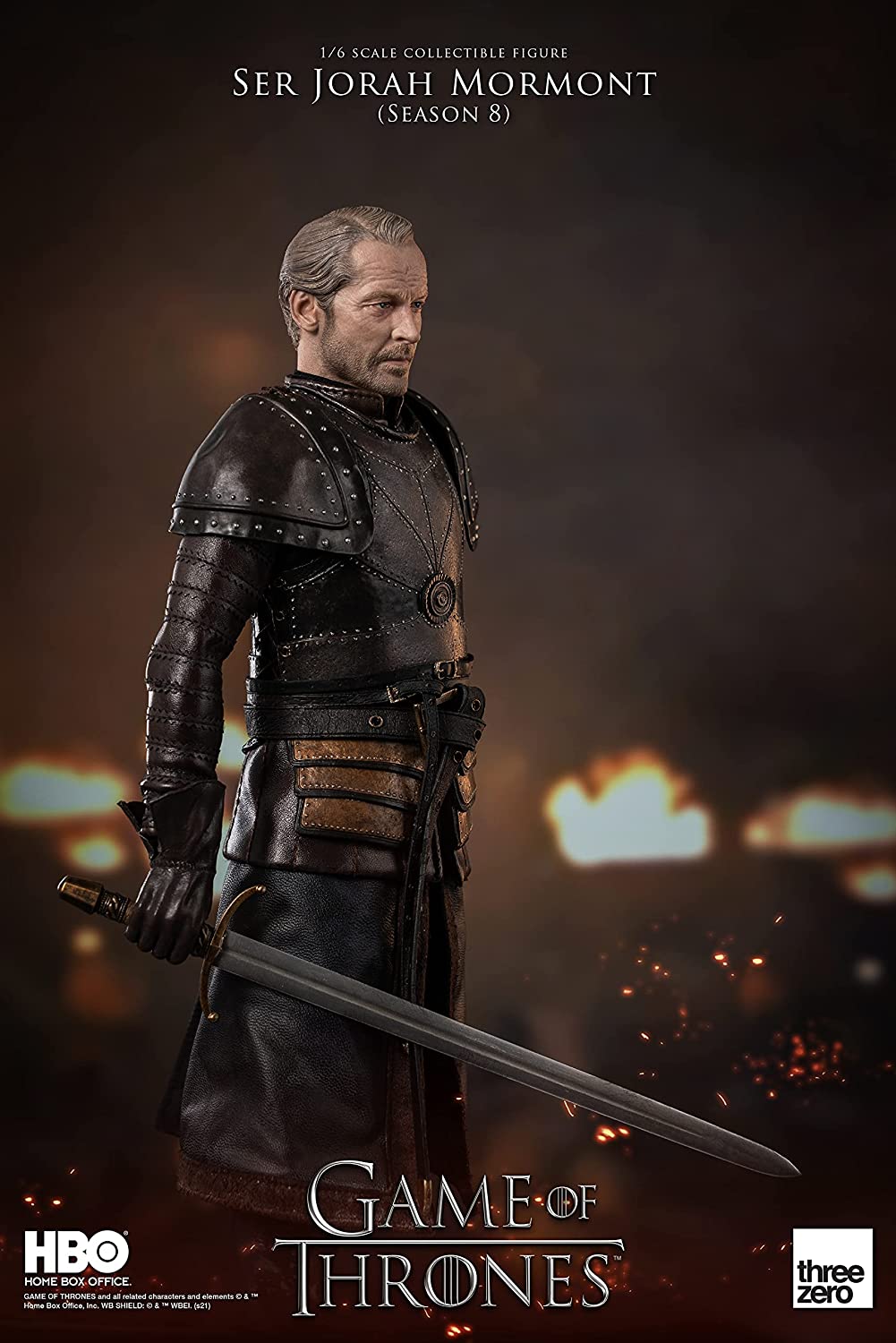 ThreeZero Game of Thrones: Ser Jorah Mormont (Season 8) 1:6 Scale Collectible Figure, Multicolor