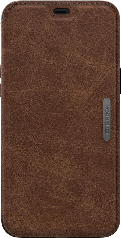 OtterBox Strada Case for iPhone 12 Pro Max, Shockproof, Drop proof, Premium Leather Protective Folio with Two Card Holders, 3x Tested to Military Standard, Brown Brown iPhone 12 Pro Max