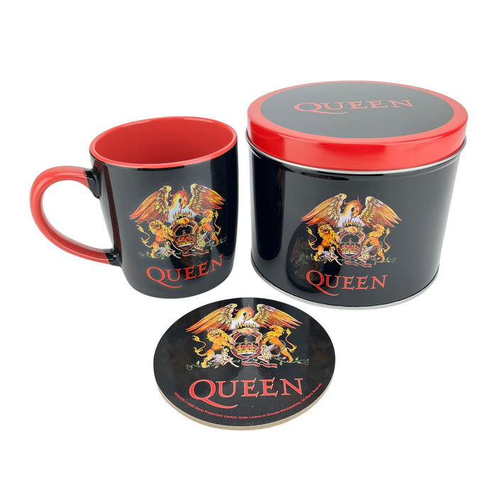Pyramid International Queen | Gift Set | Mug, Coaster & Tin | Officially Licensed, Black, Z104845