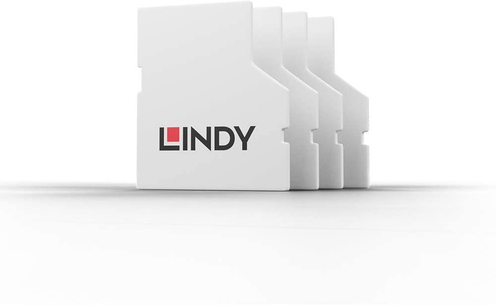 LINDY SD Port Blockers - Pack of 4 with 1 Key Pack Of 4 With Key