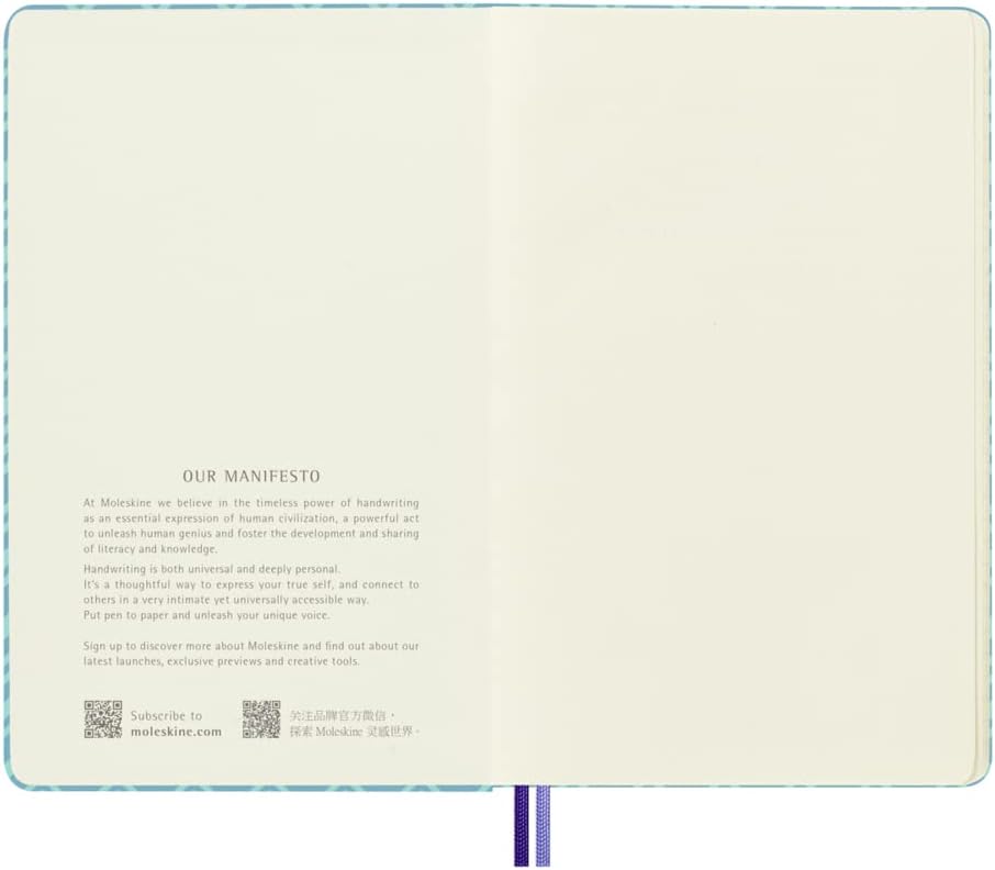 Moleskine - 12-Month Weekly Planner, Weekly Diary 2023, Missoni Limited Edition Planner, Turquoise Chevron Theme, Canvas Hard Cover, Large Size 13 x 21 cm Turquoise Large Planner