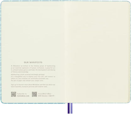 Moleskine - 12-Month Weekly Planner, Weekly Diary 2023, Missoni Limited Edition Planner, Turquoise Chevron Theme, Canvas Hard Cover, Large Size 13 x 21 cm Turquoise Large Planner