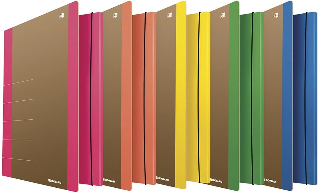 Cardboard Folder with Elastic Band DONAU Life 500gsm A4 Blue/Document Archiving/Type-3-flap/Kind-with Eraser/Material-Cardboard/Colour-Blue/Format-A4 / Weight (g/m2)-500 niebieski Portfolio folder