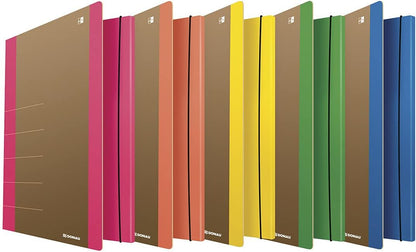 Cardboard Folder with Elastic Band DONAU Life 500gsm A4 Blue/Document Archiving/Type-3-flap/Kind-with Eraser/Material-Cardboard/Colour-Blue/Format-A4 / Weight (g/m2)-500 niebieski Portfolio folder