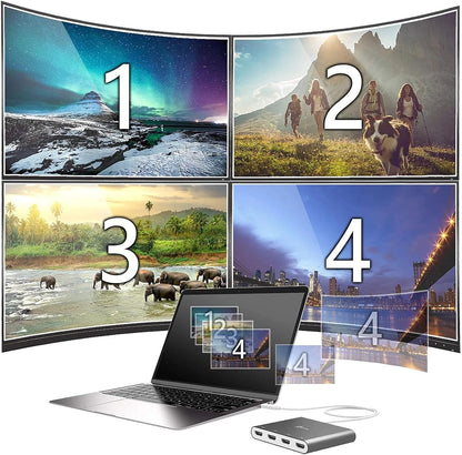 j5create USB-C™ to 4-Port HDMI™ Multi-Monitor Adapter