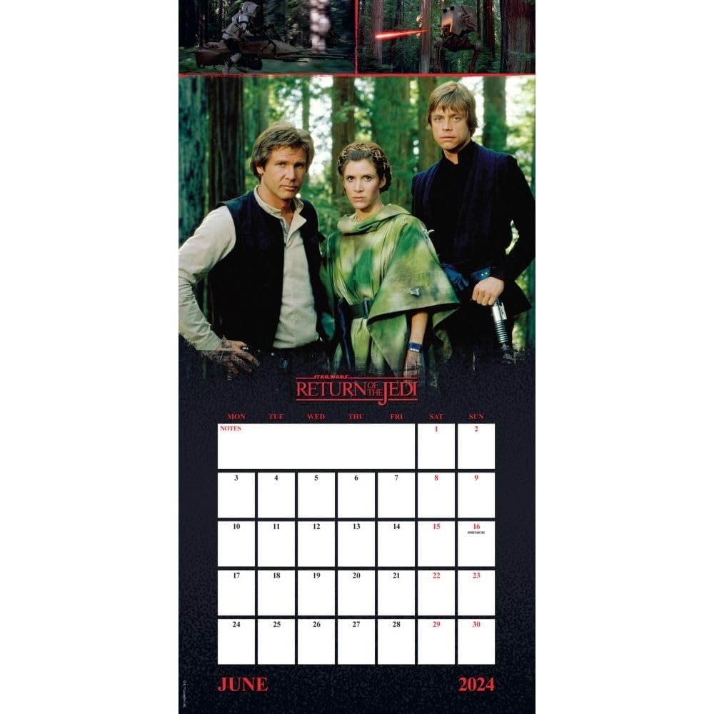 Star Wars Classic 2024 Square Wall Calendar