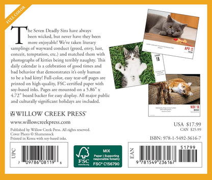 Bad Kitties 2024 6.2 X 5.4 Box Calendar