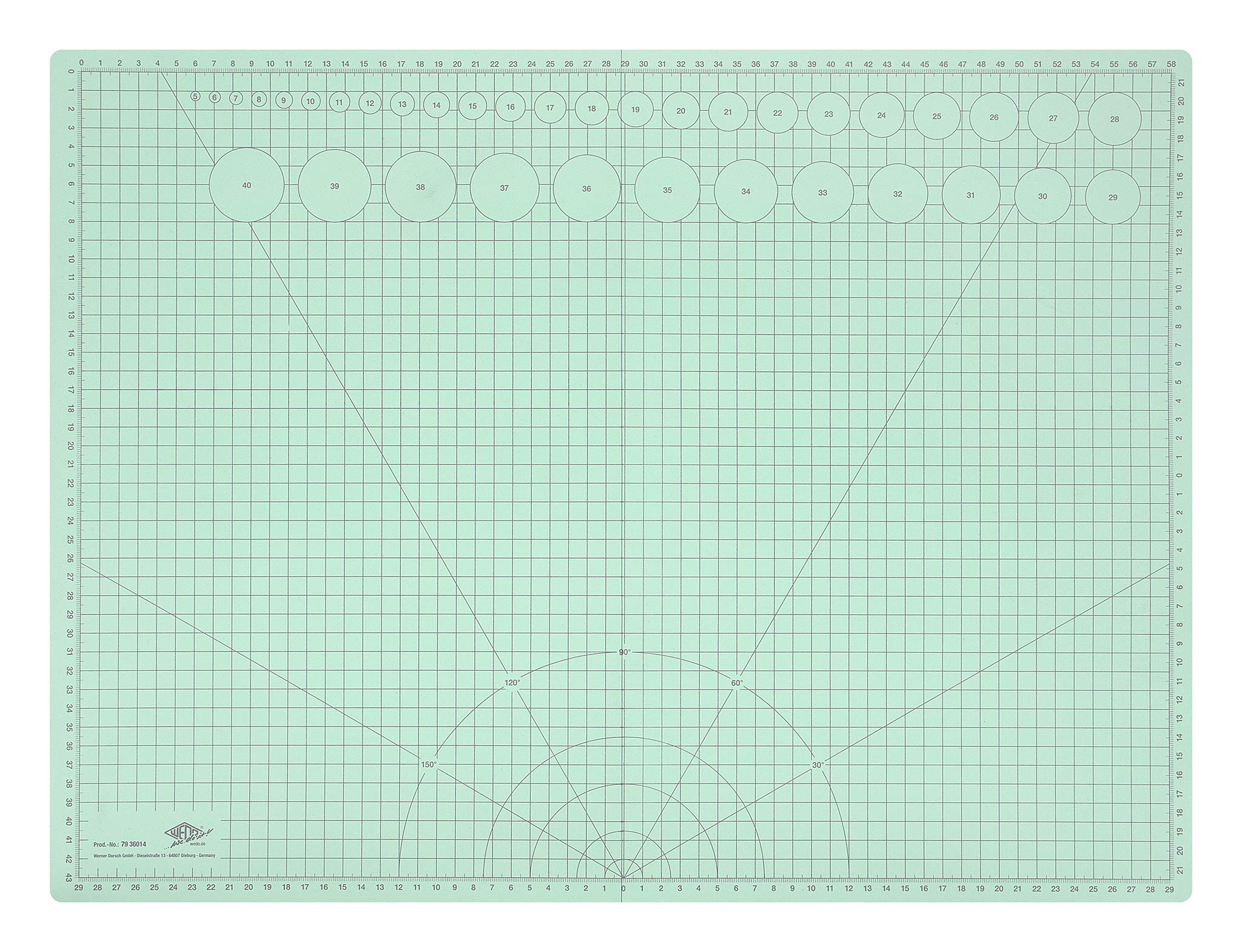 WEDO Cutting mat, Mint Green, A2 Mint Green A2/A3 foldable