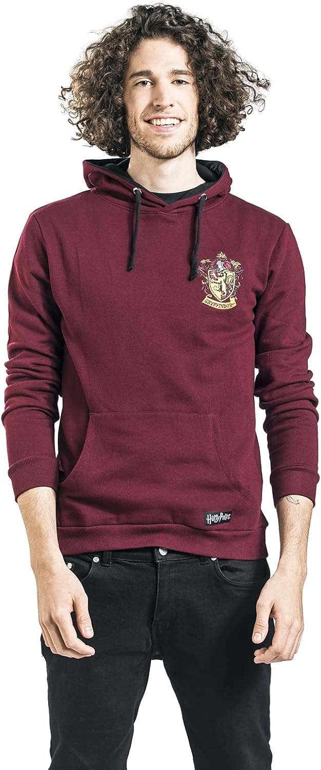 Harry Potter Gryffindor Men's Hoodie Burgundy Fan Merchandise Movies Gryffindor Hogwarts S Burgundy