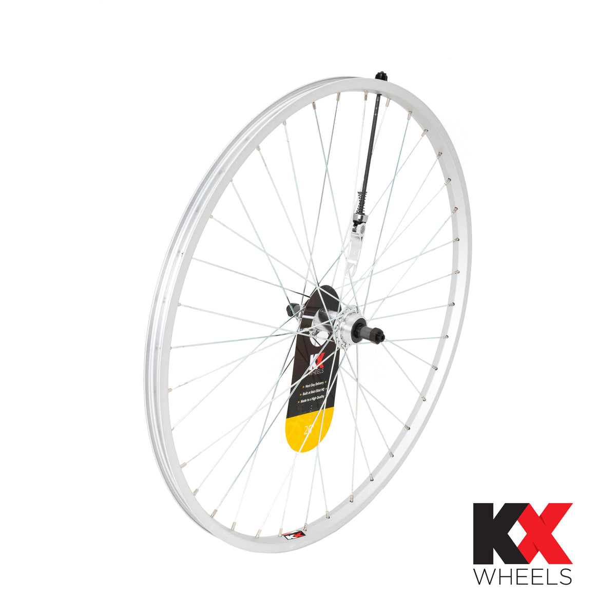 KX MTB 26" Singlewall Q/R Screw On Wheel Rim Brake (Rear) - Silver