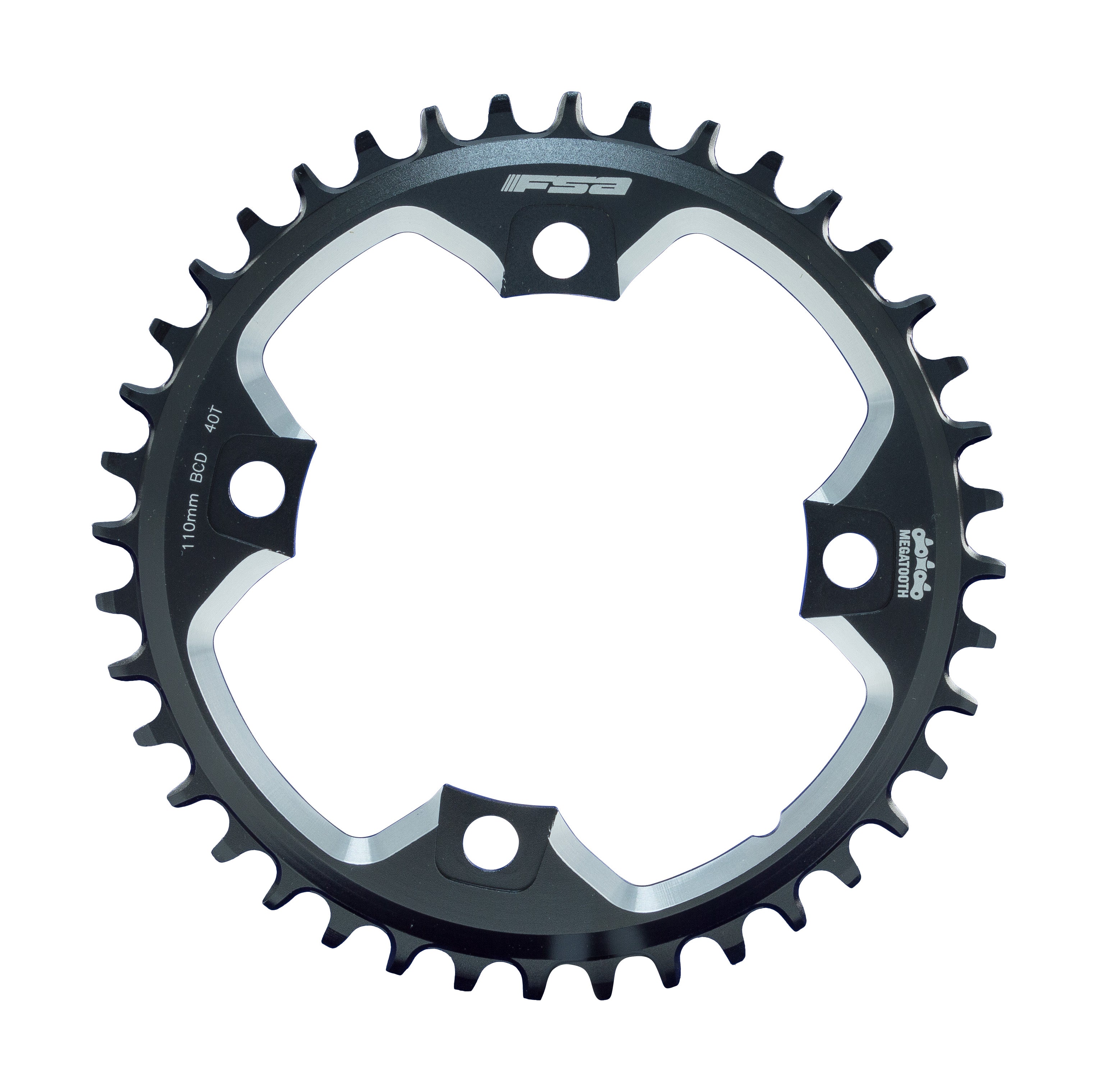 Gossamer ABS Road Chainring (1x11, 110x40T, Black, 4h)
