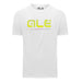 Alé Clothing Classic Yellow Logo T-Shirt White Mens L