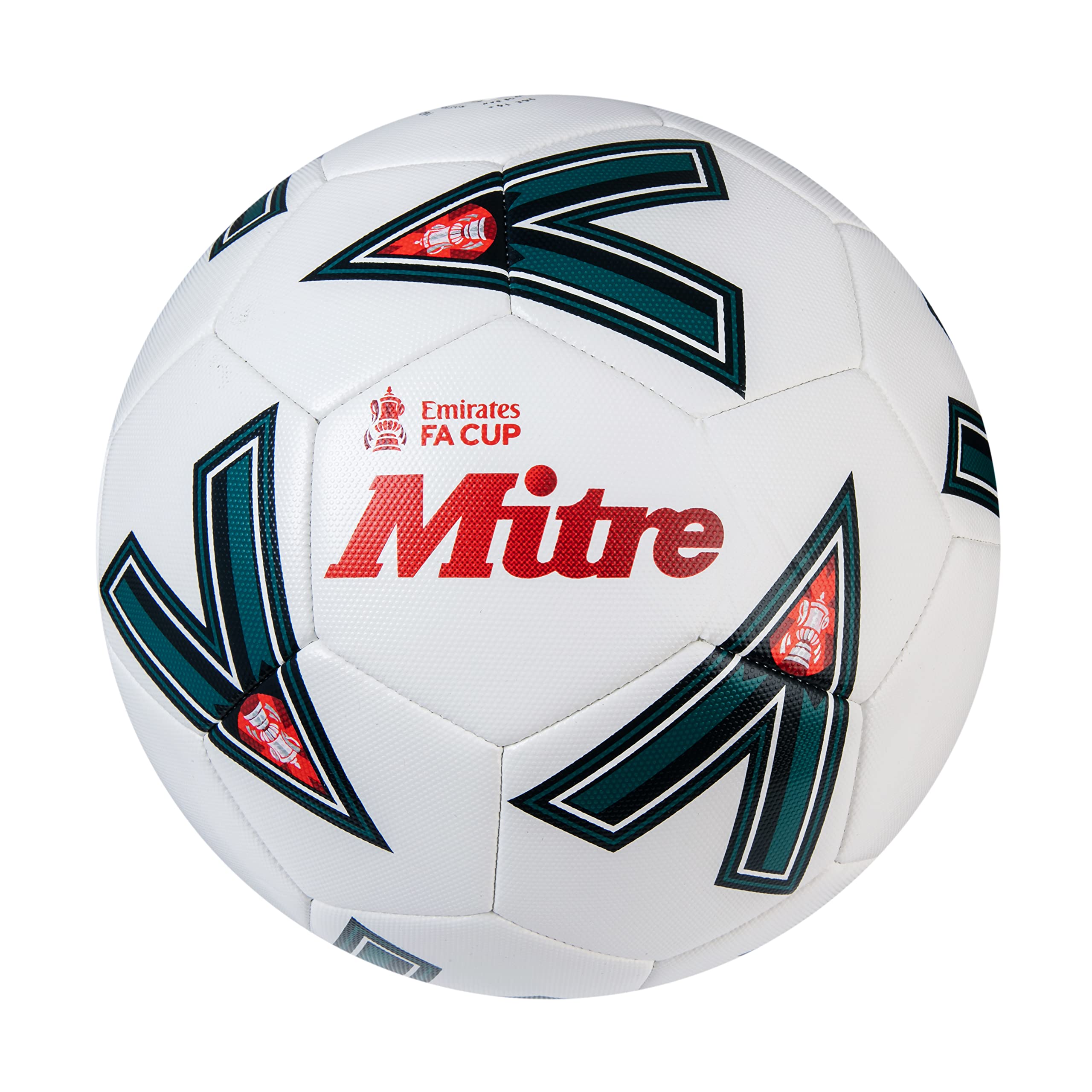 Mitre FA Cup Football White/Green/Red 4