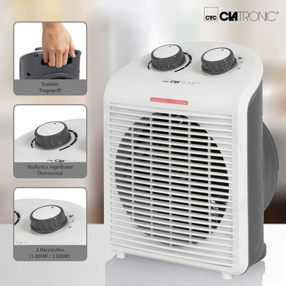 CLATRONIC HL 3761 Heizlufter 1.000/2.000 W