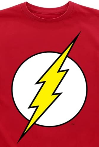 The Flash Officially Licensed Emblem Unisex Kids T-Shirt Ages 3-12 Years 8 Years Red