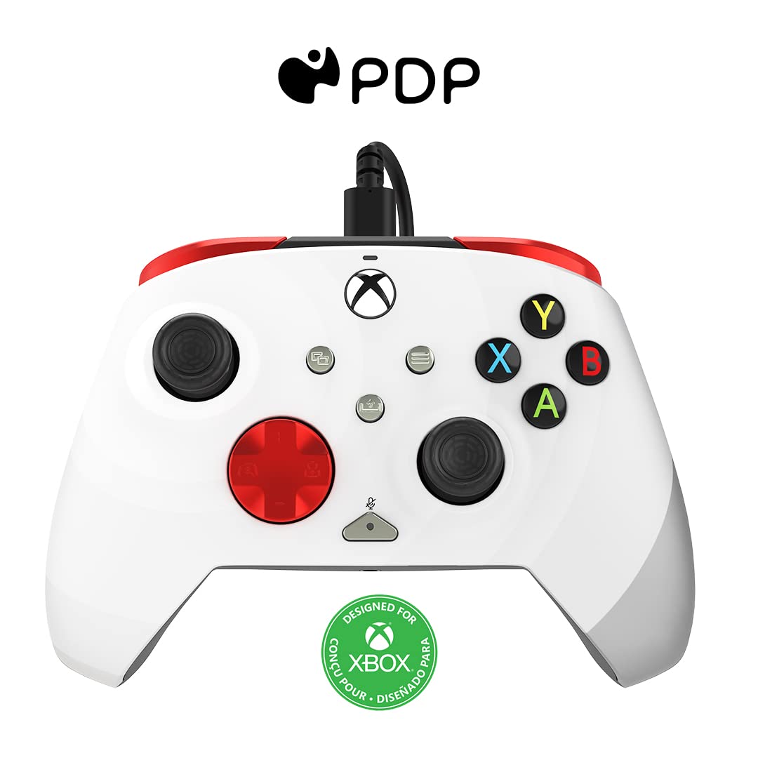 PDP REMATCH XBOX WIRED Controller RADIAL WHITE for Xbox Series X|S, Xbox One, Officially Licensed