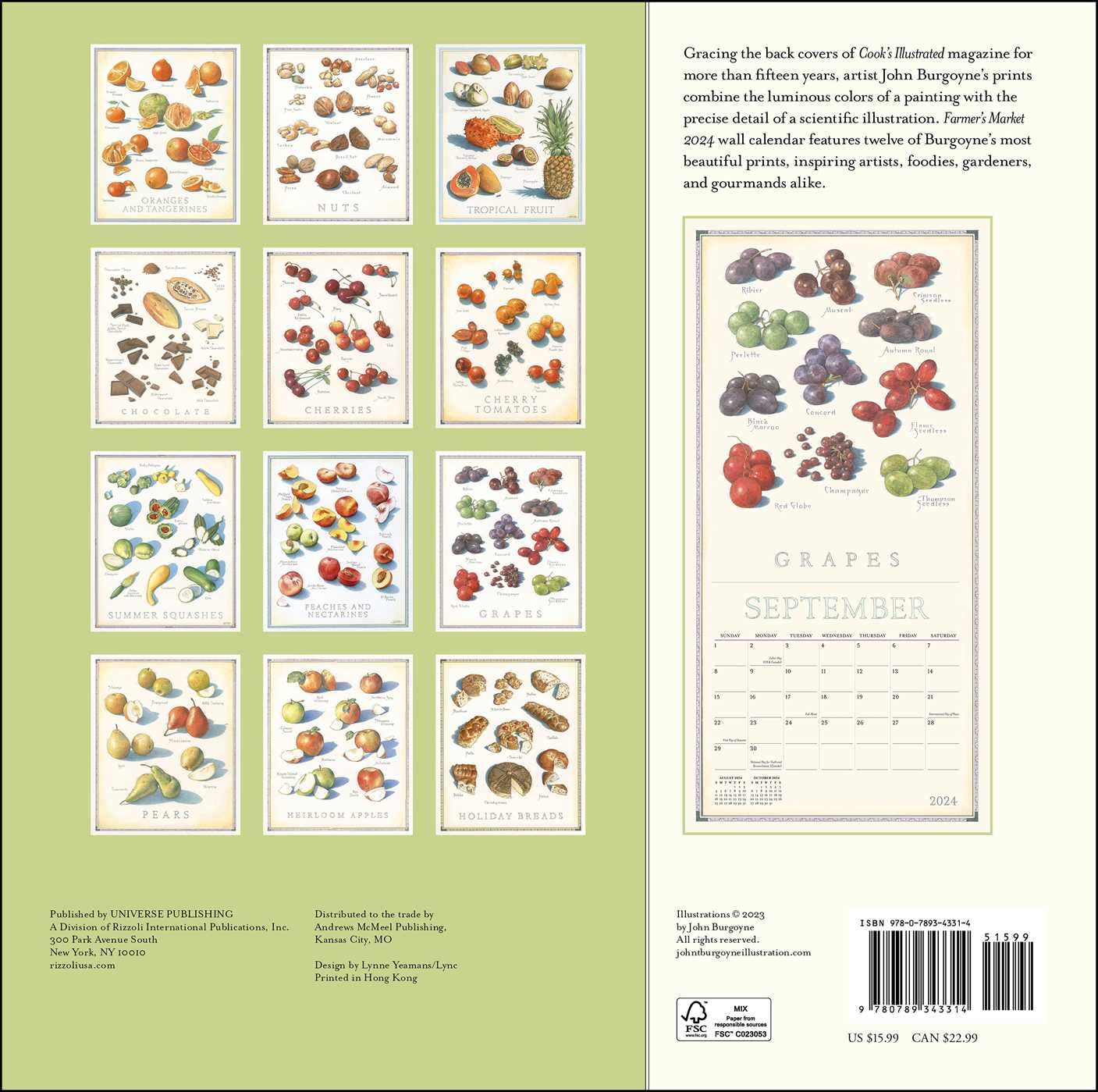Farmer’s Market 2024 Wall Calendar