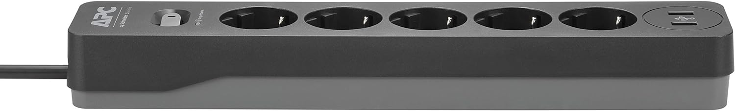 APC PME5U2B-GR 5-fach Steckdosenleiste mit Uberspa