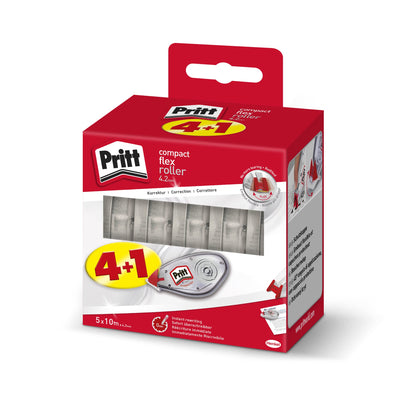 4 + 1 GRATIS: 4 Pritt Korrekturroller compact flex