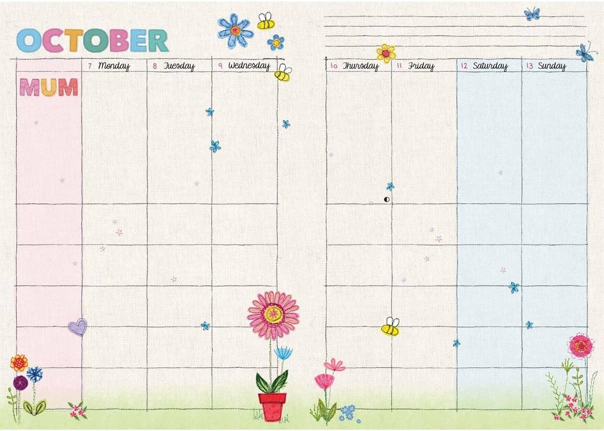 2024 Mums Fabric Planner Engagement Diary