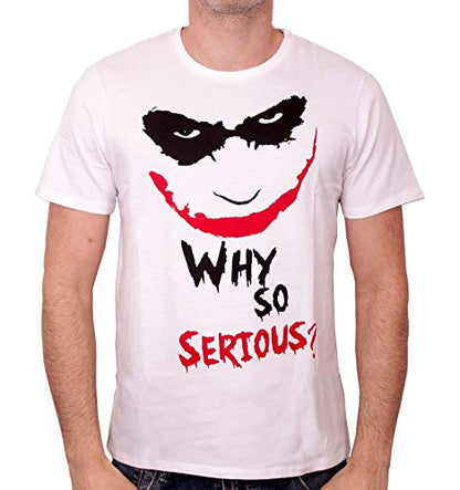 BATMAN - T-Shirt Joker Why so Serious - White (XXL