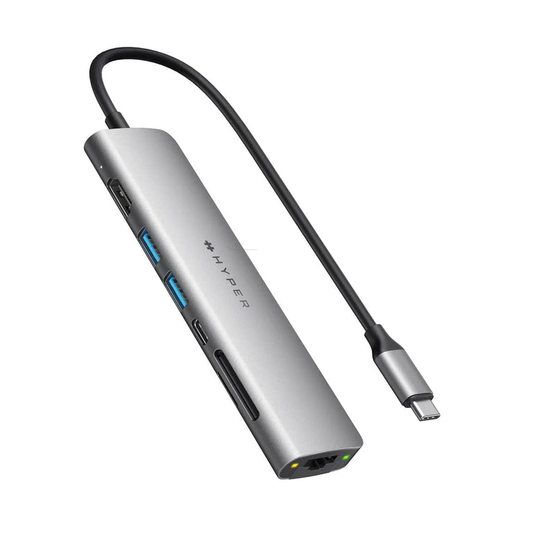 HyperDrive Slab 7-In-1 USB-C Hub - Grey Standard