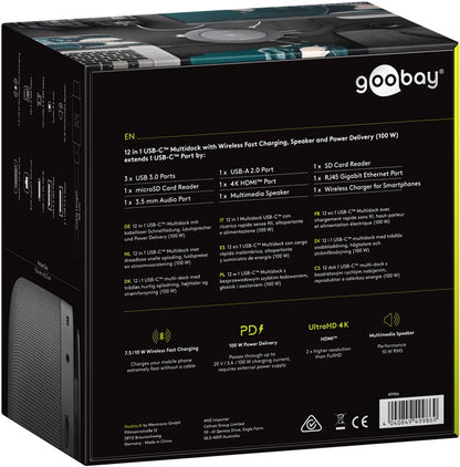 Goobay 49986 interface hub USB 2.0 Type-C 5000 Mbit/s Grey