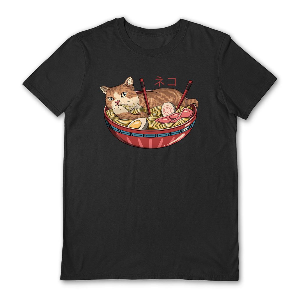 VINCENT TRINIDAD (NEKO RAMEN BOWL) BLACK UNISEX T-SHIRT SMALL