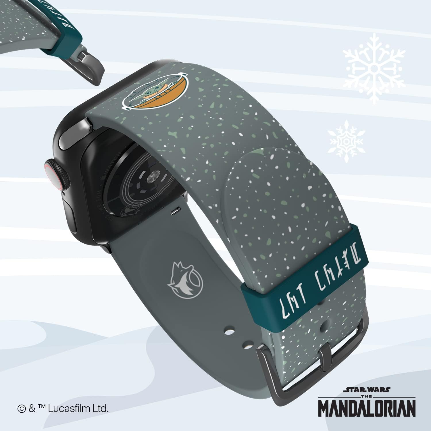 MobyFox Star Wars: Smartwatch Strap – Officially Licensed, Compatible with Every Size & Series of Apple Watch (watch not included) Child Snow Fits all case sizes