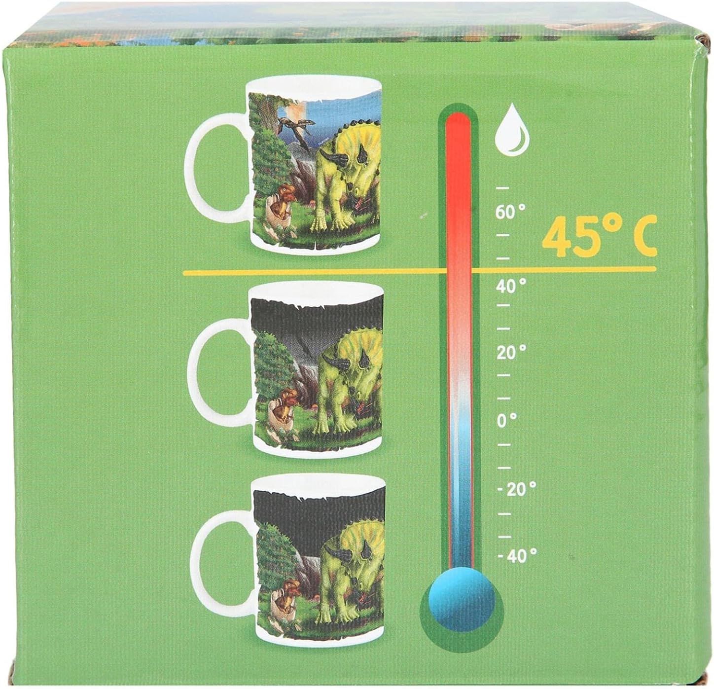 Depesche 11638 Dino World Colour Changing Effect Porcelain Mug 11 oz Capacity Ideal for Cocoa, Coffee, Tea and Other Drinks