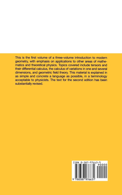 Modern Geometry — Methods and Applications