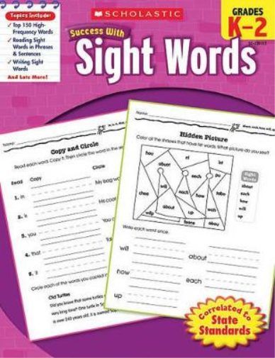 Scholastic Success with Sight Words Workbook