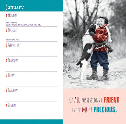 2024 Milk Friendship Slim Diary Calendar