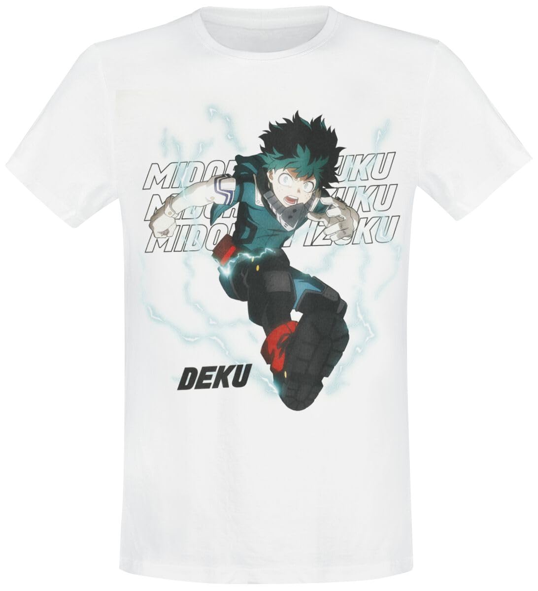 My Hero Academia Deku Men's T-Shirt White Anime Fan Merch TV Series S White