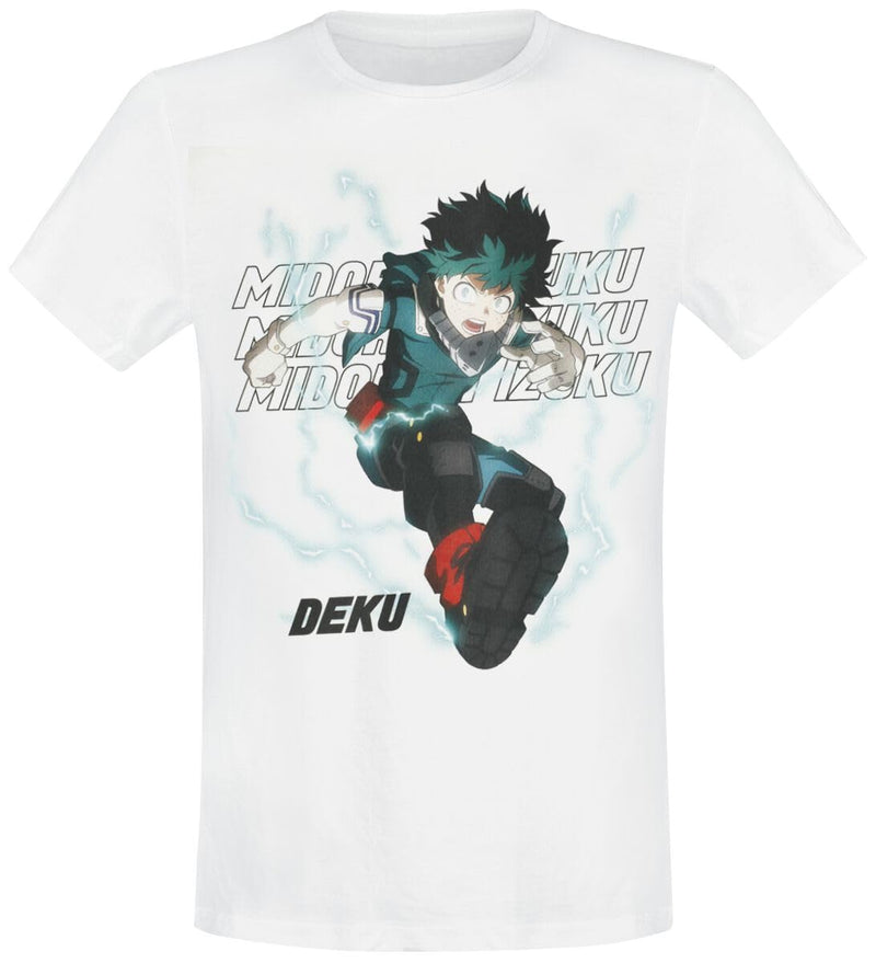 My Hero Academia Deku Men's T-Shirt White Anime Fan Merch TV Series S White