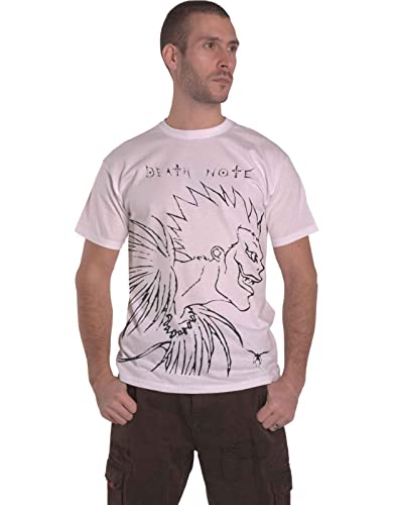 DEATH NOTE - Ryuk Face - Mens White T-Shirt (L)