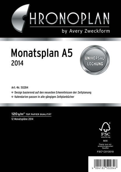 Chronoplan 2014 Calendar Plan 2014 DIN A5