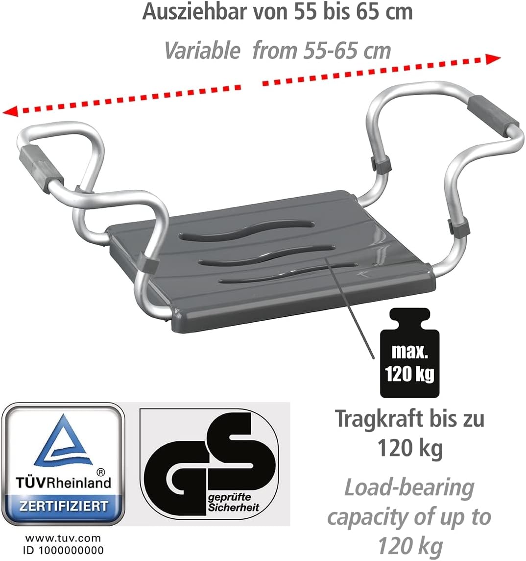Maximex Badewannensitz Secura silber