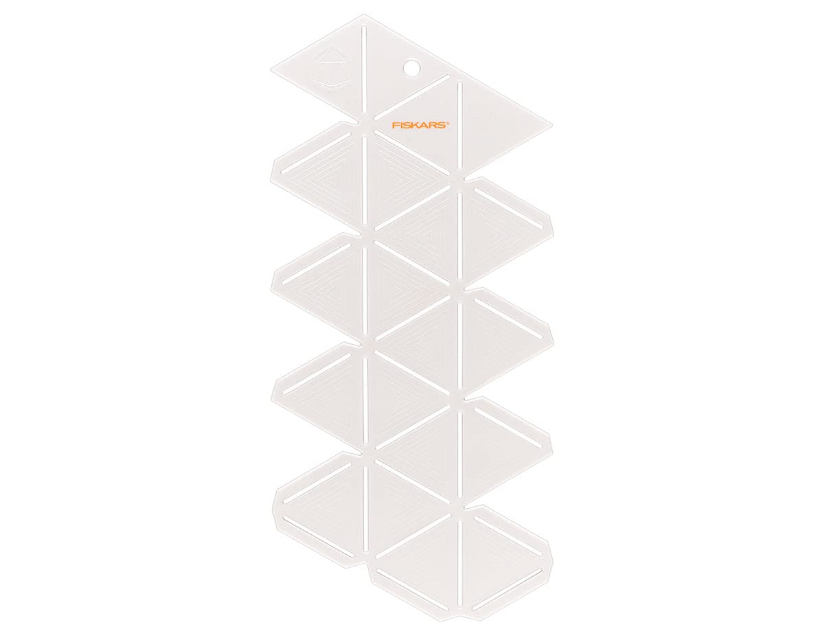Fiskars 3D Paper Jewel, Geode template, For Creating 3D Shapes, Plastic, White, 1059566 Geode Stencil