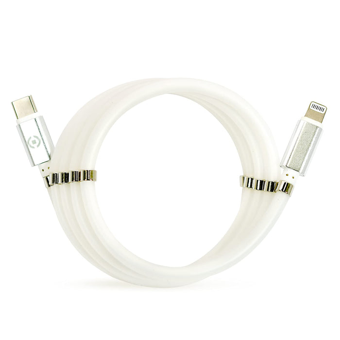Celly USBCLIGHTMAGWH USB-C to Lightning Cable, Magnetic, 1M, White