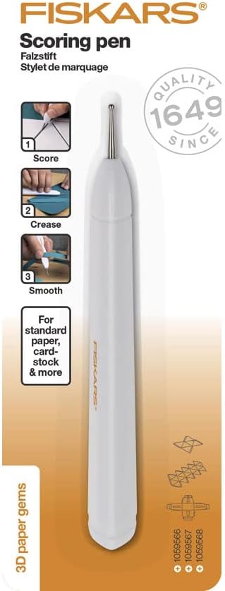Fiskars Stylus Folding Pen, For Creating 3D Shapes, Weight: 40 g, Plastic, White, 1059569