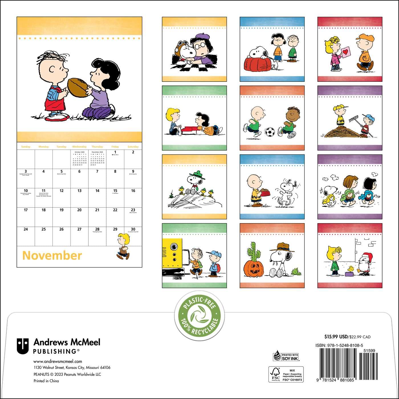 Peanuts 2024 Wall Calendar
