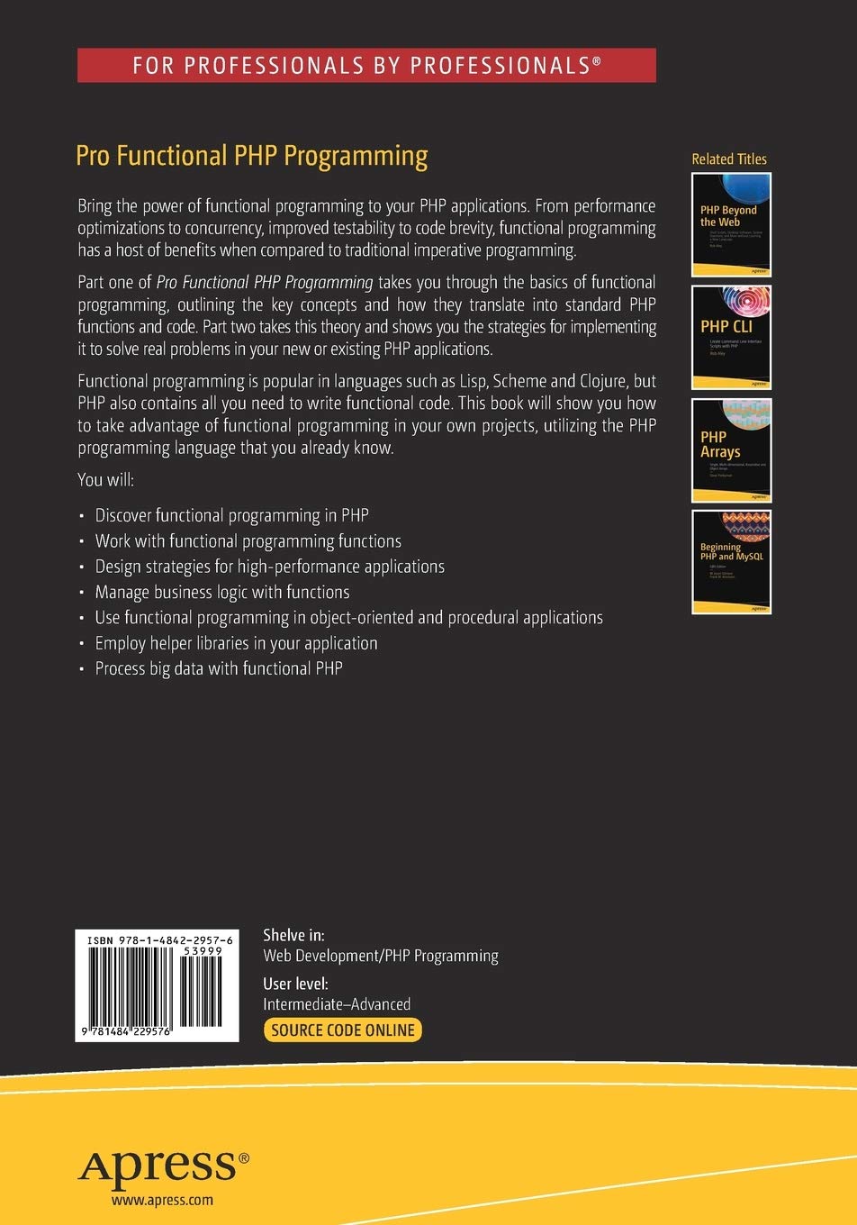 Pro Functional Php Programming