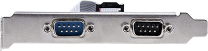 StarTech.com 2-Port PCI RS232 Serial Adapter Card - PCI Serial Port Expansion Controller Card - PCI to Dual Serial DB9 Card - Standard (Installed) & Low Profile Brackets - Windows/Linux (PCI2S5502)