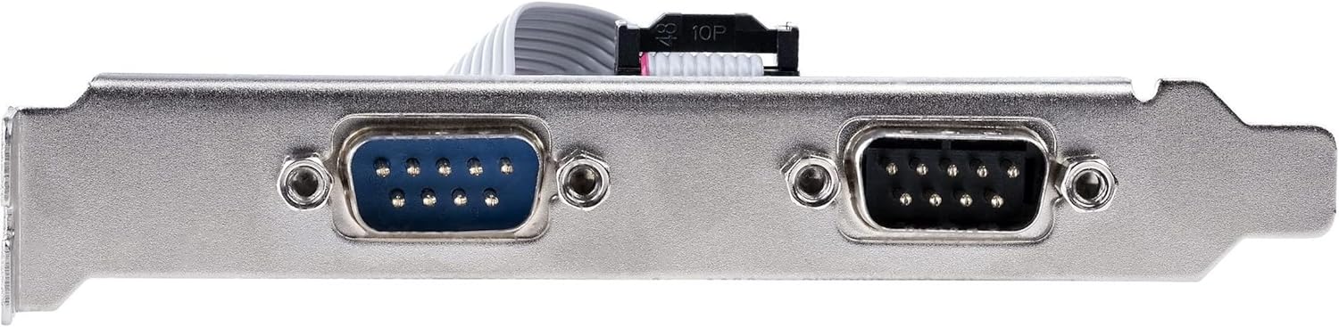 StarTech.com 2-Port PCI RS232 Serial Adapter Card - PCI Serial Port Expansion Controller Card - PCI to Dual Serial DB9 Card - Standard (Installed) & Low Profile Brackets - Windows/Linux (PCI2S5502)